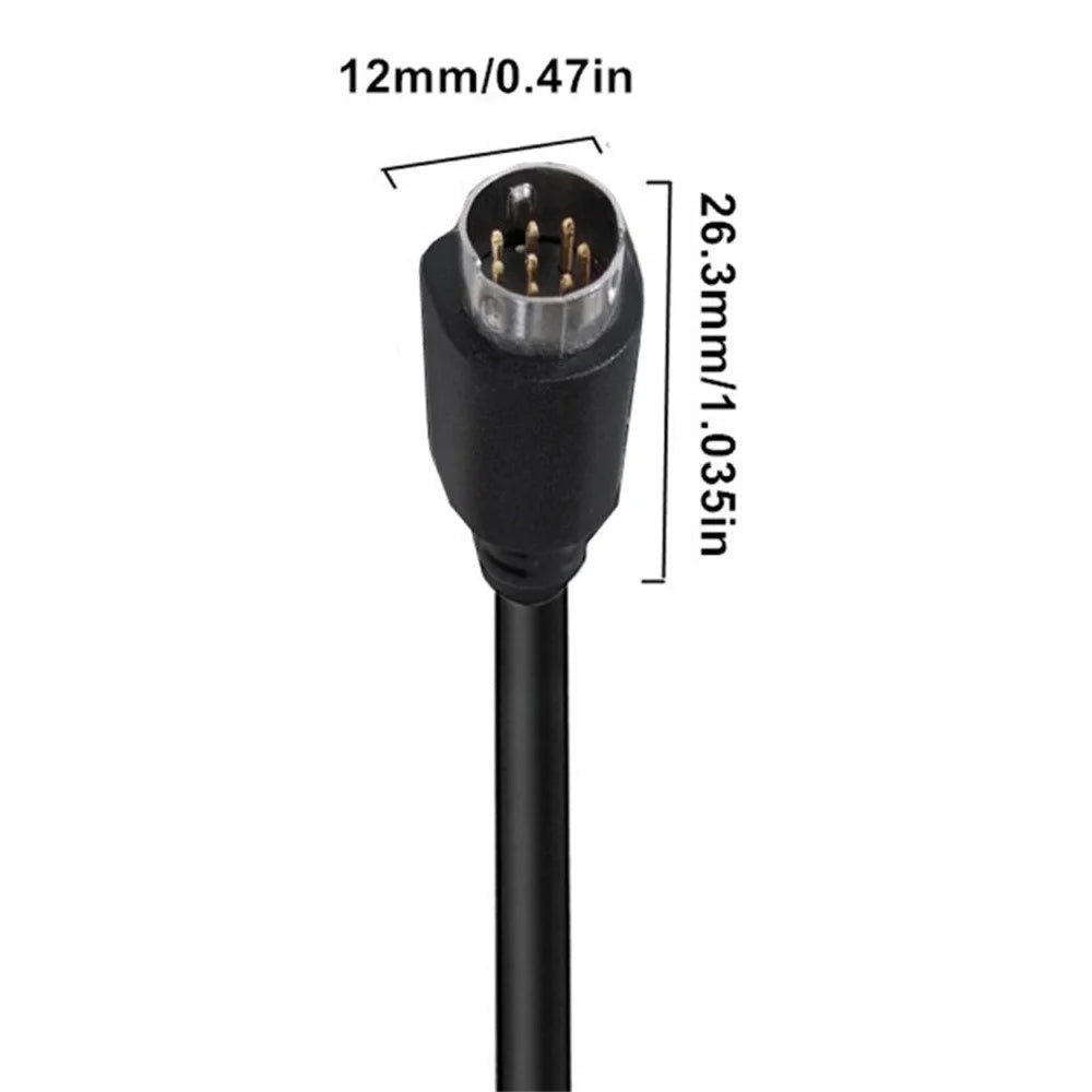 3m S-Video Cable Mini DIN 8 Pin Male to Female Cord for Set Top Box Computer TV Monitor - Black - 6