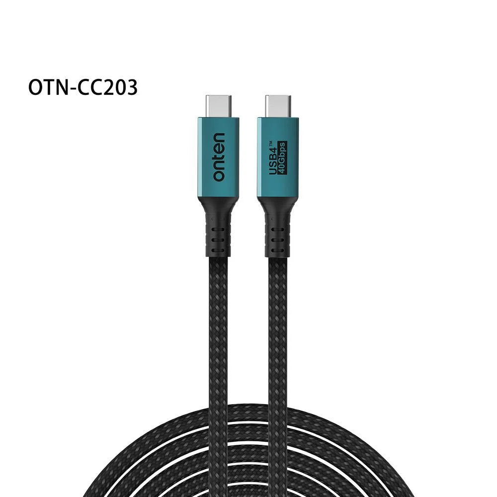 ONTEN 1m OTN-CC203 USB4 Cable 40Gbps PD 100W Charging Full Function Braided Video Data Cable - 4