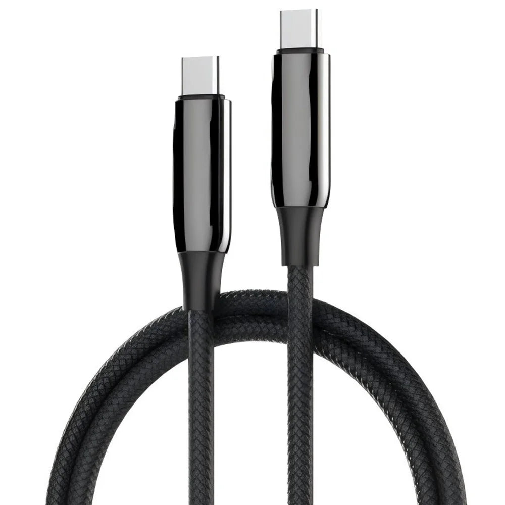 LDNIO LC921c-240W 1m USB-C to USB-C Cable 240W PD3.1 Fast Charging Braided Data Cable for Laptop Phone - Black - 1