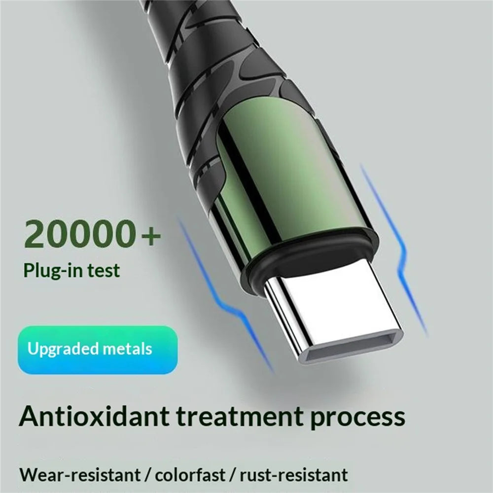LDNIO LC101 1m USB-C to USB-C Cable 65W PD Fast Charging Braided Data Cable for Phone Tablet - Grey - 3