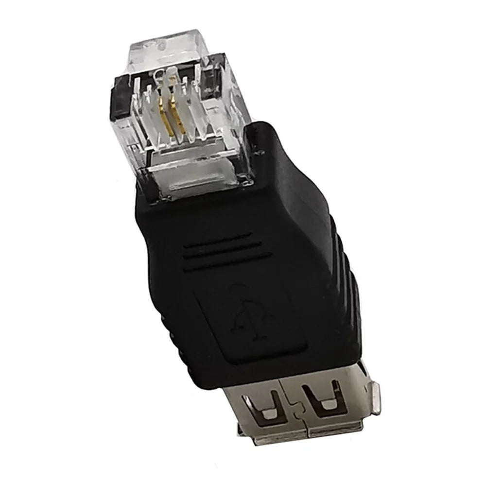 JUNSUNMAY USB A Female to RJ11 6P2C Adapter Mini Converter (NOT for RJ9 Handset Port) - 1