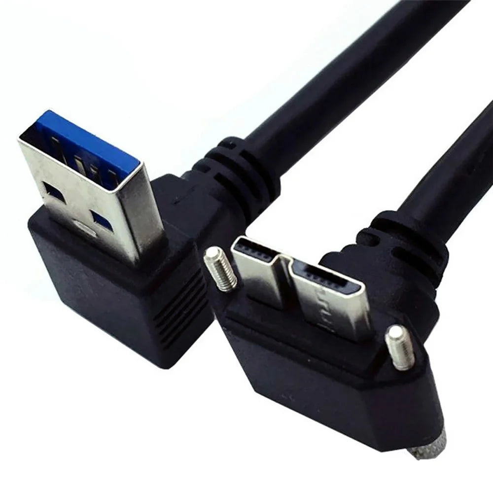 U3-078-UP 25cm Down Angled USB 3.0 Male to Micro 3.0 Plug Up Angled Cable - 1