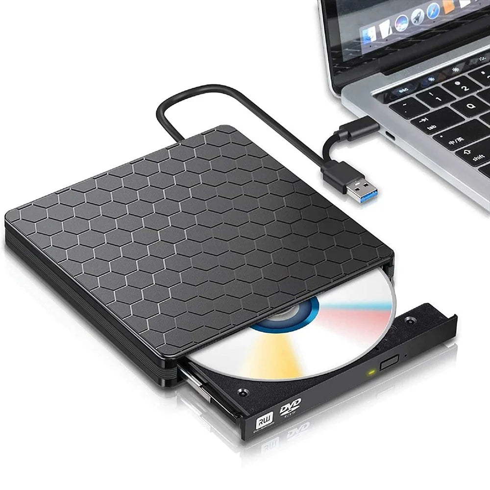 BT686 External DVD Drive USB 3.0  /  Type-C Portable Optical Drive  /  CD Burner for Desktop  /  Laptop - 2