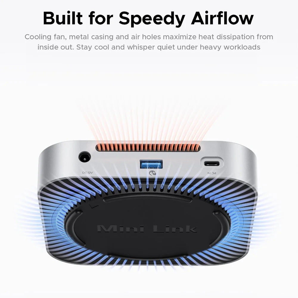 ORICO-M49P 10Gbps 9 in 1 MiniLink Desktop SSD Expansion Dock with 360° Ventilation Holes - White  /  UK Plug - 4
