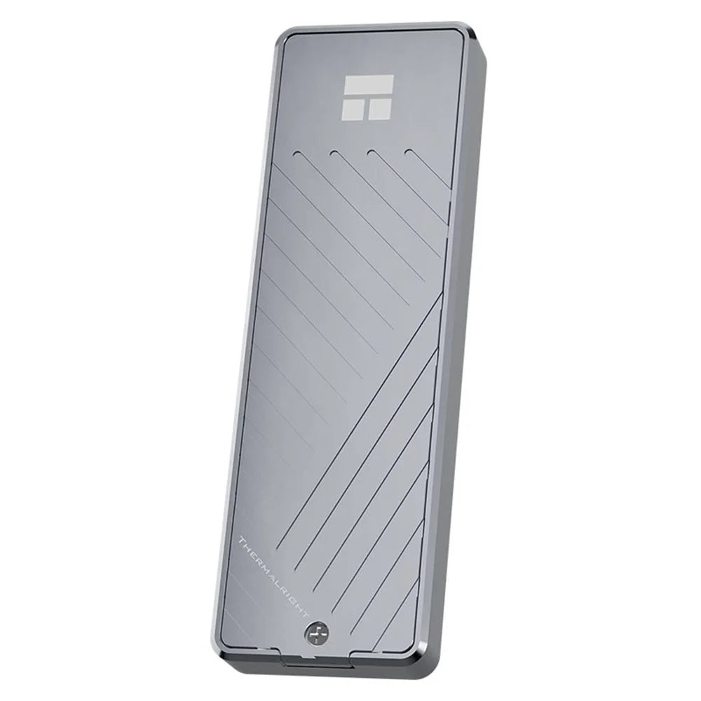 THERMALRIGHT HR-EB105 AC M.2 NVMe SSD Enclosure with USB-A to USB-C Cable Aluminum USB3.2 Gen2 Type-C Cable 10Gbps External Hard Drive Case - Grey - 1