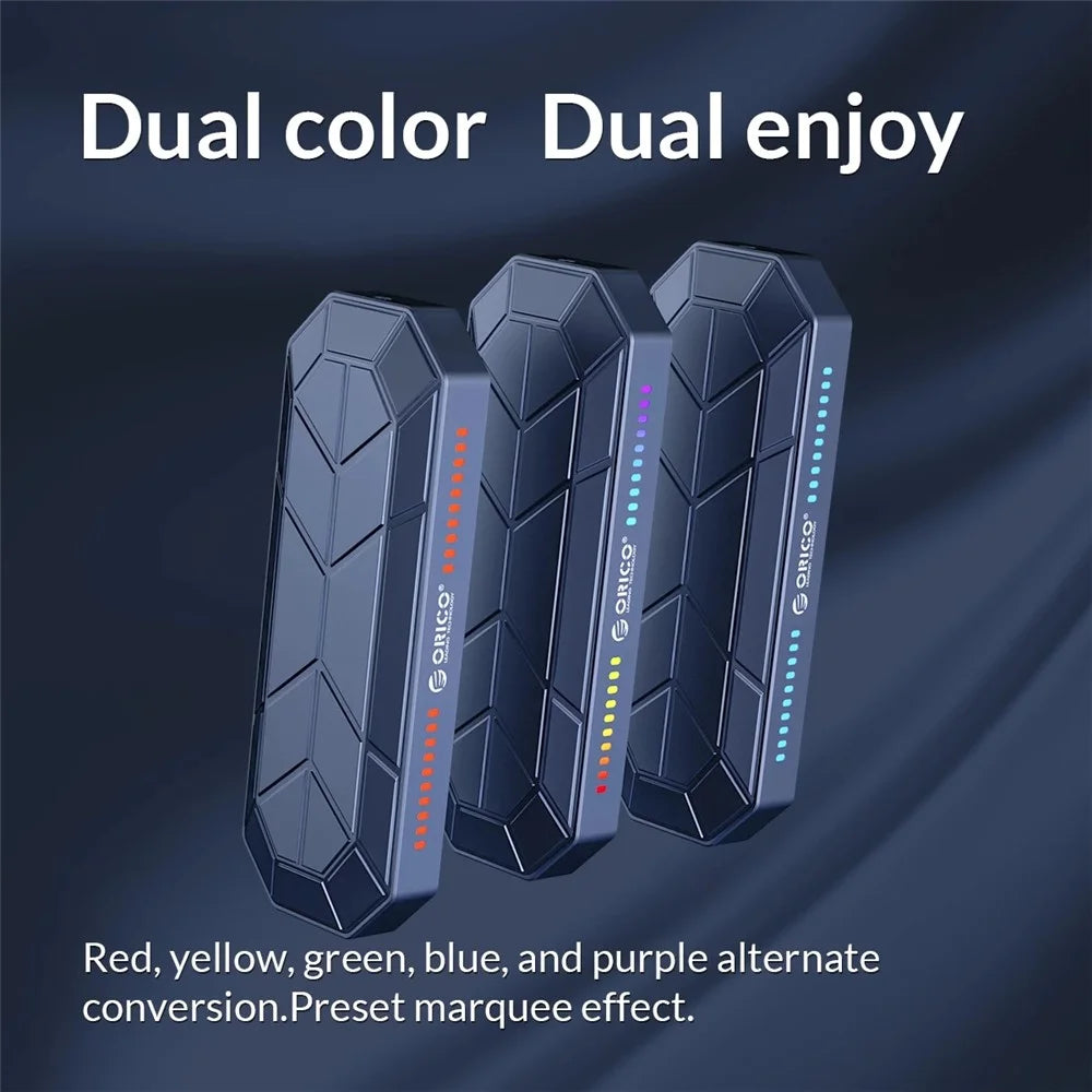 ORICO M2VG01-C3 RGB M2 SSD Case NVME Cabinet M.2 for USB Type C 3.1 Gen2 10Gbps SSD Cool Box Style Game M.2 SSD Case - 6
