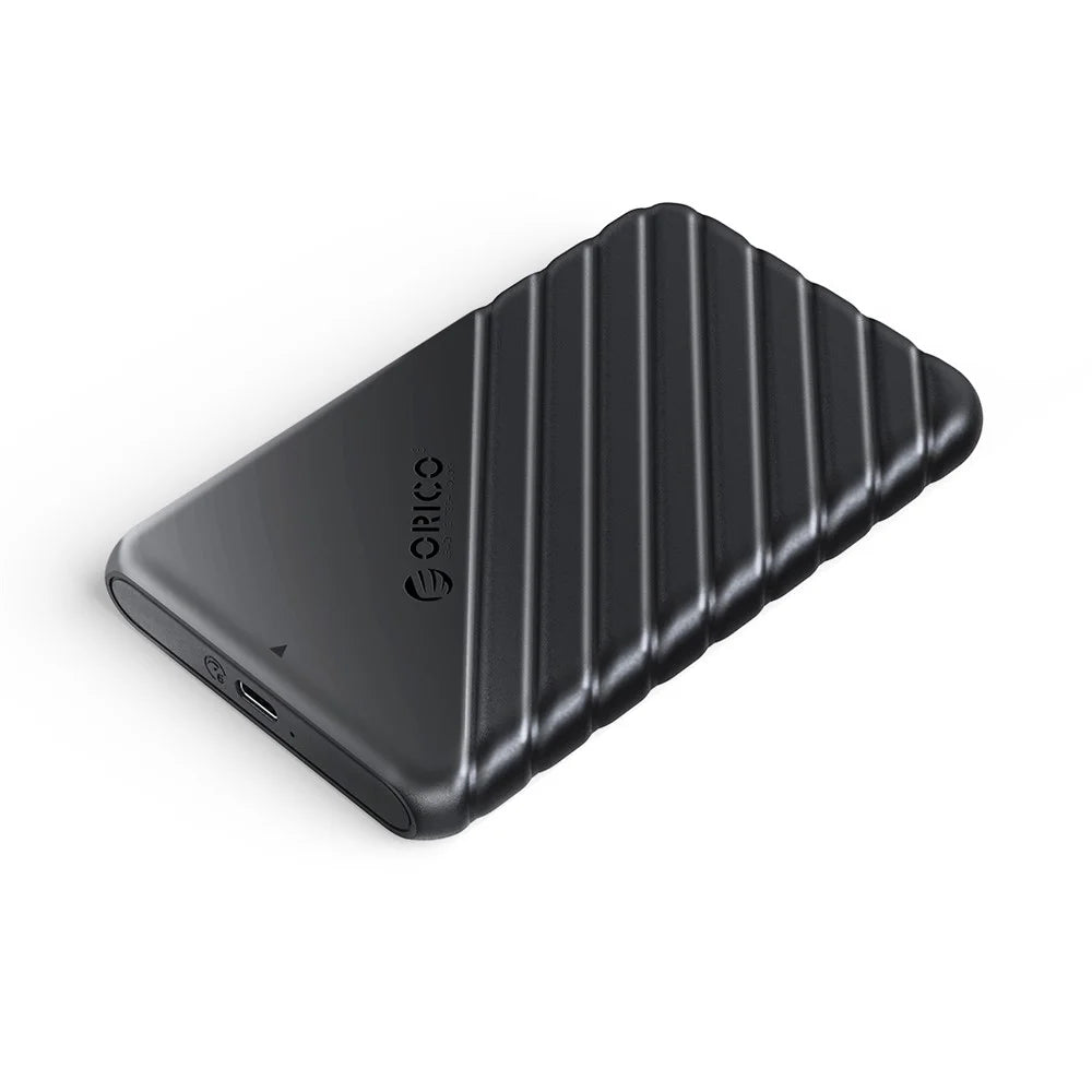 ORICO 25PW1-C3 Type-C 2.5" External Storage HDD Enclosure SATA 6Gbps HDD SSD Hard Drive Enclosure Support 6TB for PS4 / PC / Laptop / Router / TV - Black - 2