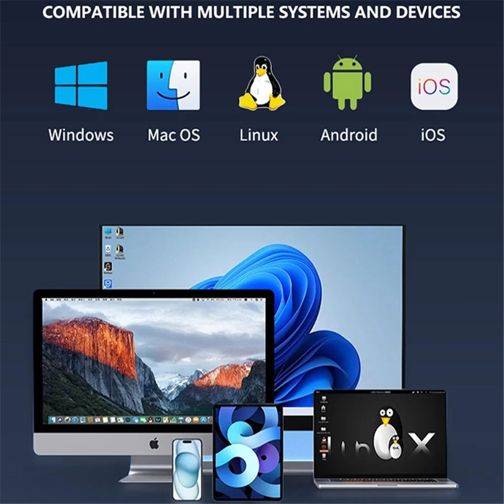 S186 USB3.1 10Gbps SATA SSD Case Aluminum Alloy NVME M.2 Computer External Hard Drive Enclosure - 6