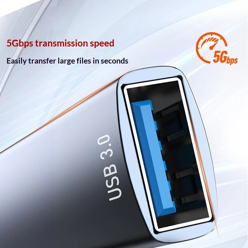 LDNIO DS-114U-1.2M USB-A to 4xUSB3.0 Hub Adapter 5Gbps High Speed Expansion Dock with 1.2m Cable for Laptop PC - Grey - 6