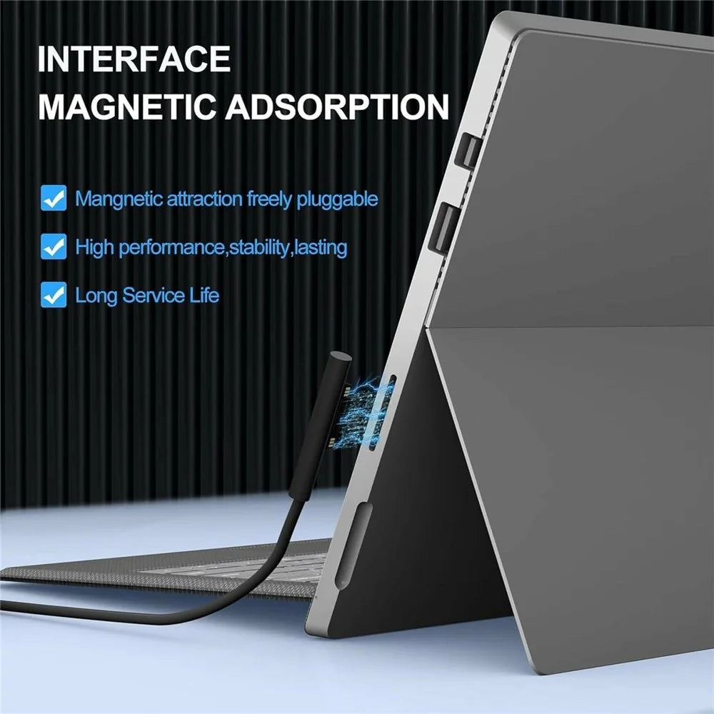 44W Laptop Charger for Microsoft Surface Pro 3 / 4 / 5 / 6 / 7 15V / 2.58A Power Adapter with 5V / 1A USB Port - US Plug - 2