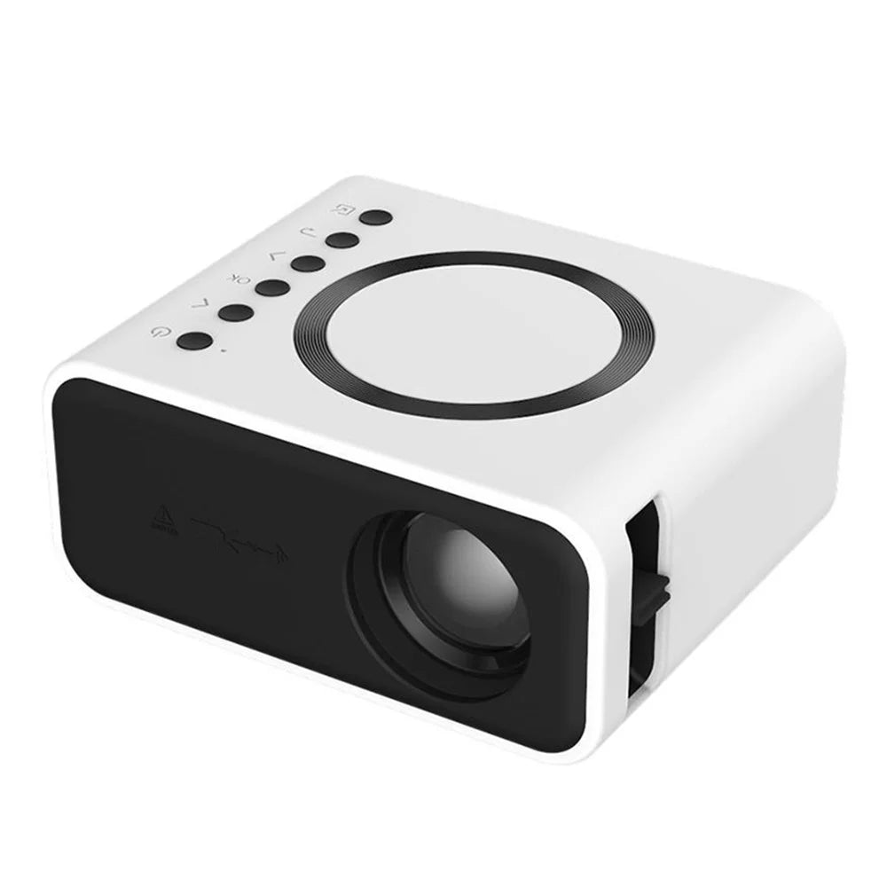 T300S 320x240 24ANSI Lumens LCD Projector Home Theater Mini Projector Support Wired / Wireless Sync Screen - White / US Plug - 2