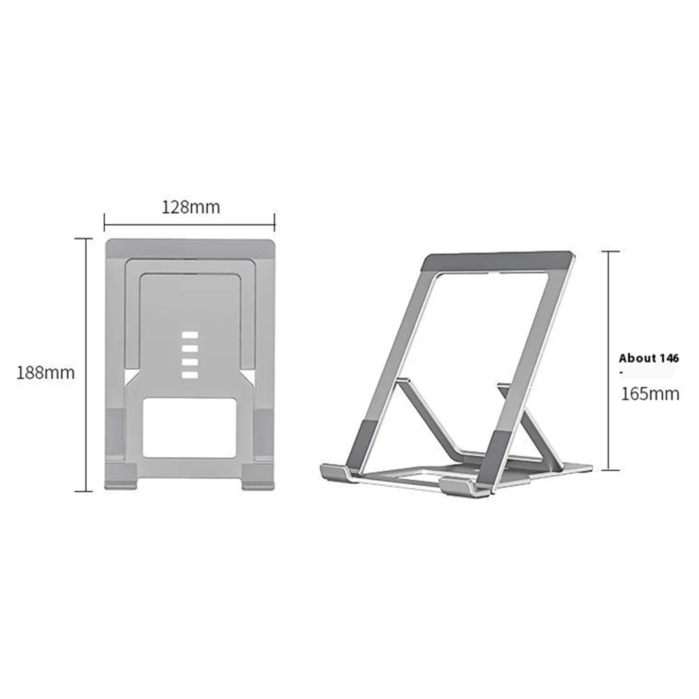 H12PLUS Portable Foldable Desktop Tablet Holder Aluminum Alloy Heat Dissipation Display Stand - 5