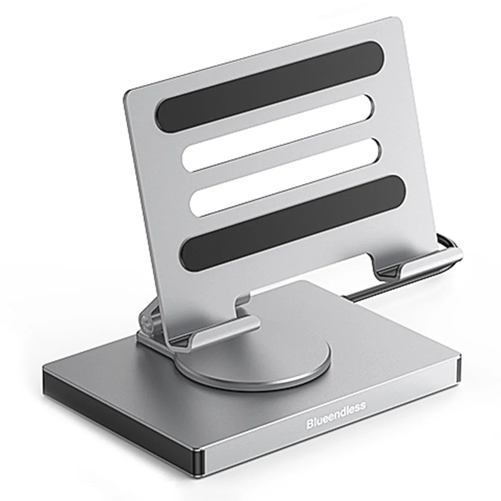 BLUEENDLESS ST706A 7 in 1 Type-C Hub with 360 Degree Rotating Adjustable Tablet Stand Holder - Grey - 1