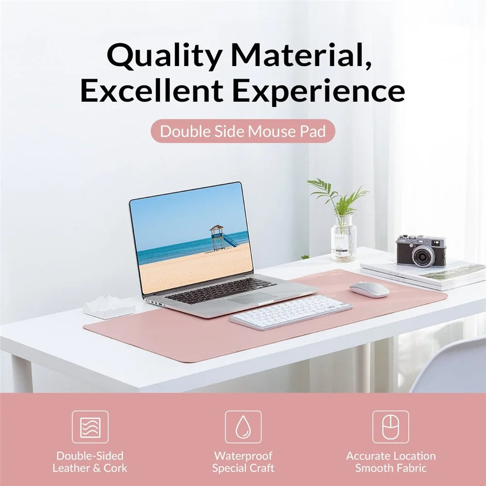ORICO ORICO-CMP36-CF 300x600mm Dual-sided Cork Mouse Pad Computer Laptop Mouse Mat - Pink - 2