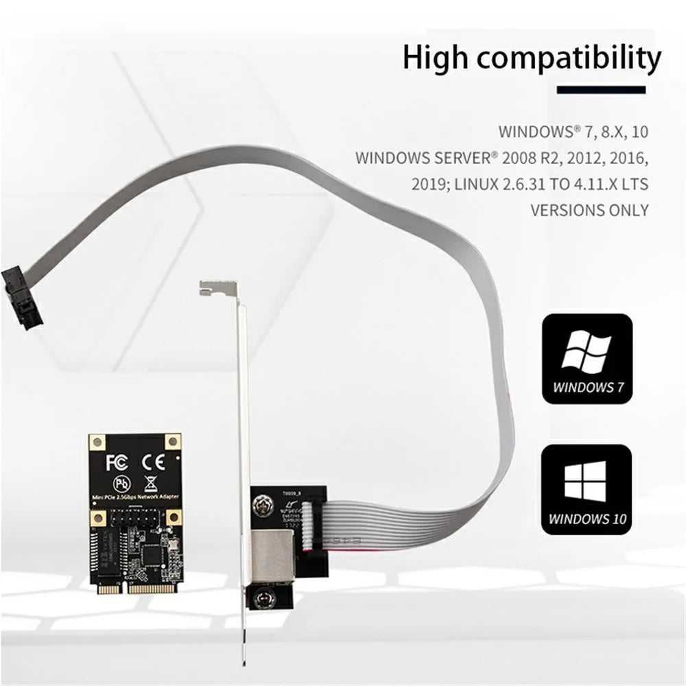 TXA193 2.5G MINI PCI-E Network Card Computer RJ45 Ethernet Adapter for Windows Linux - 5