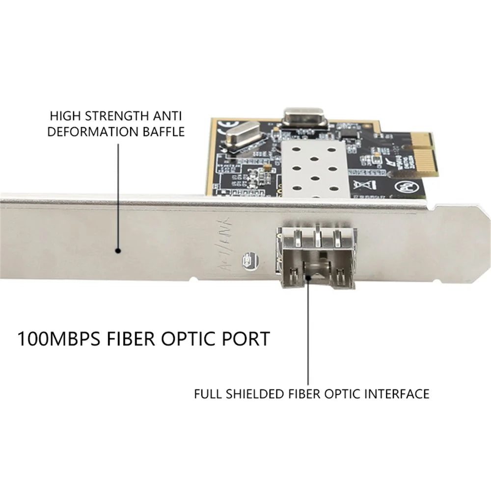 TXA084 100Mbps Fiber Optic Network Card Pcie X1 High Speed Ethernet Adapter - 2