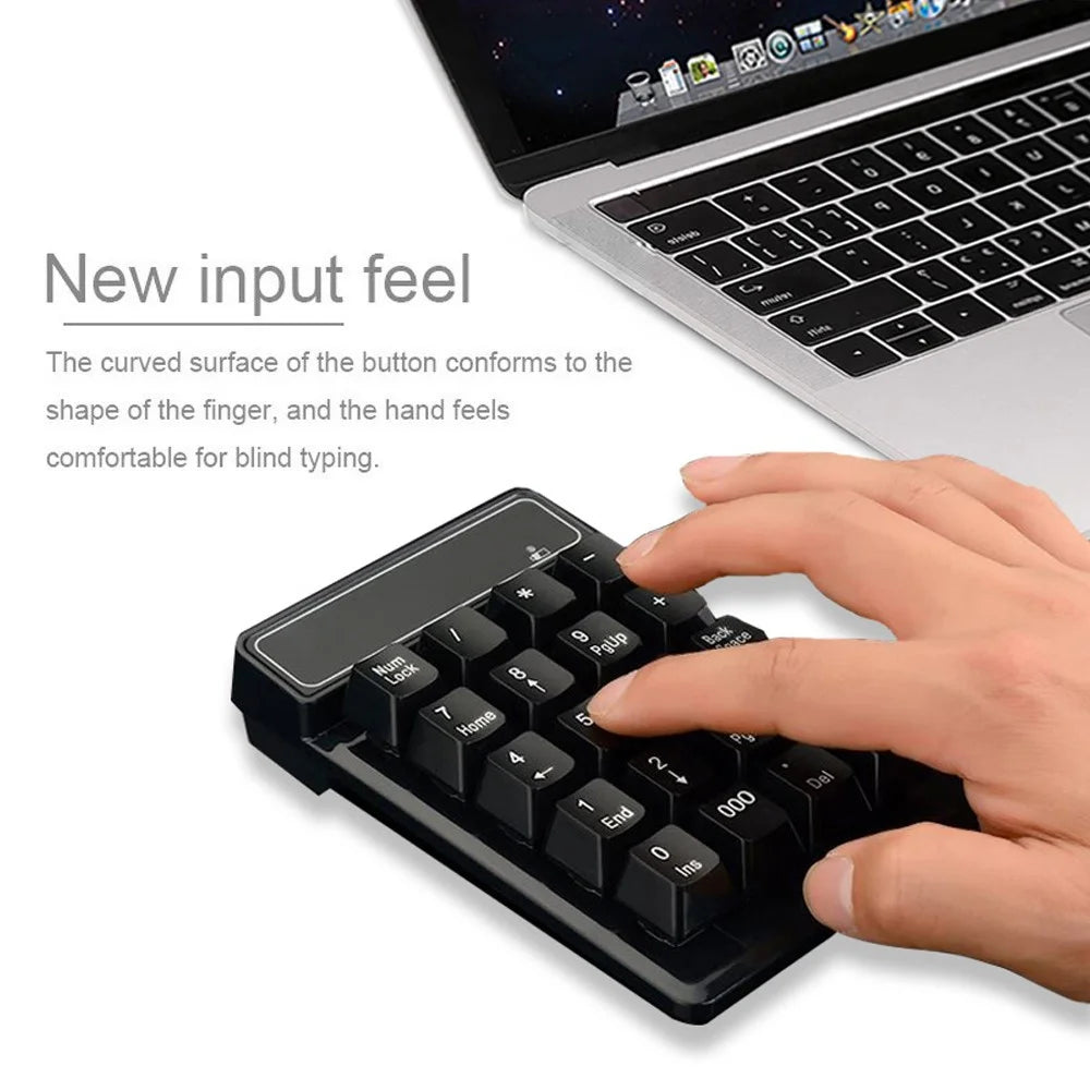 2.4G Wireless Mini Numeric Keyboard Suspended Mechanical Keyboard 19-key Mini Accounting Banking Keypad - 2