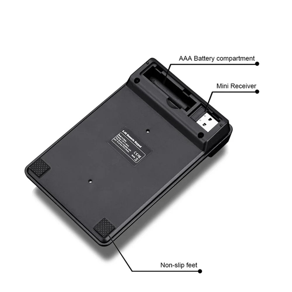 2.4G Wireless Mini Numeric Keyboard Suspended Mechanical Keyboard 19-key Mini Accounting Banking Keypad - 7