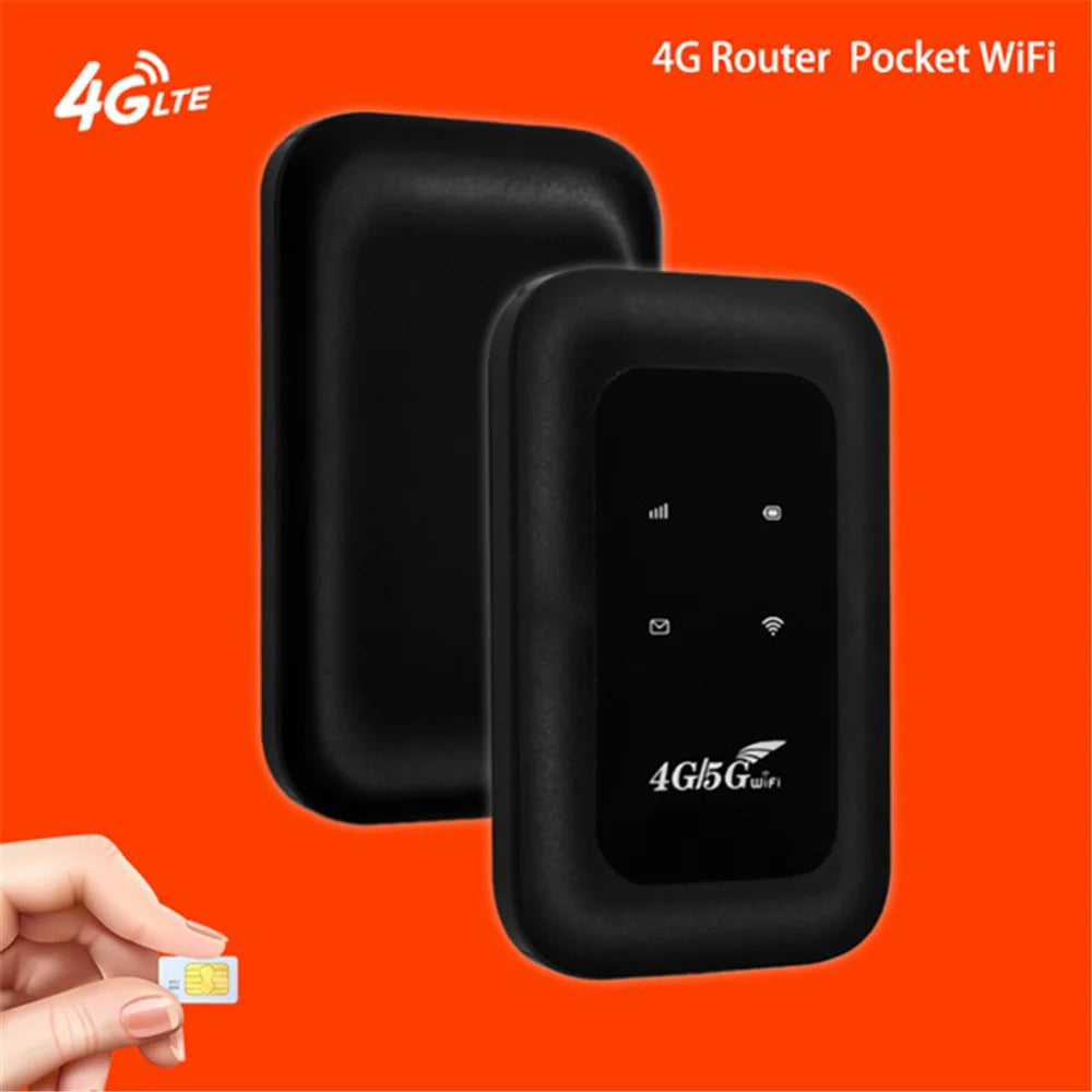 MF800 4G LTE Portable Mobile WiFi Router 150Mbps SIM Card Slot Extender Modem Dongle, Eurasian Version - Black - 4