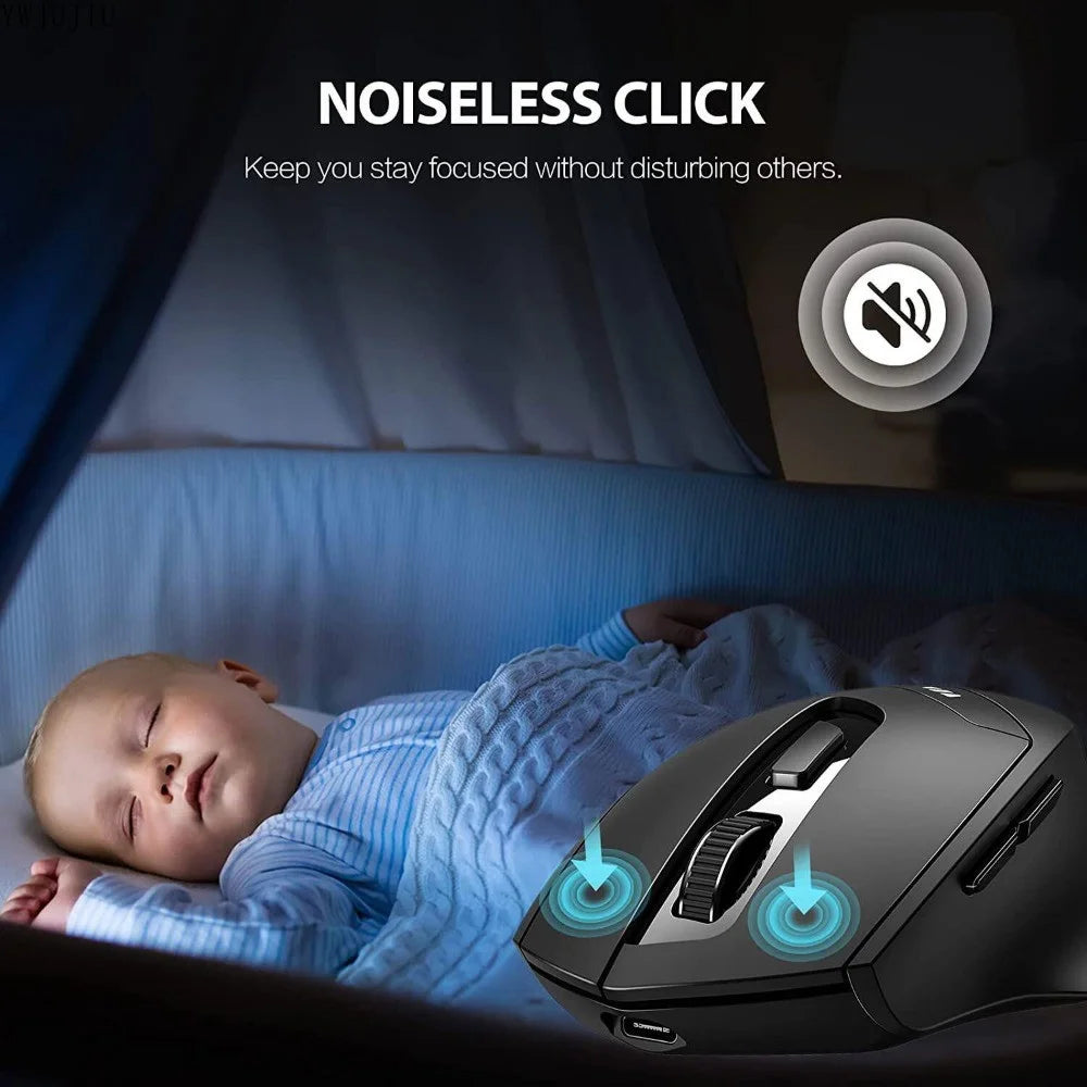 INPHIC DR01 Bluetooth-compatible 4.0 / Bluetooth-compatible 5.0 / 2.4G Wireless Mouse Computer Laptop Ergonomics Mice - 3