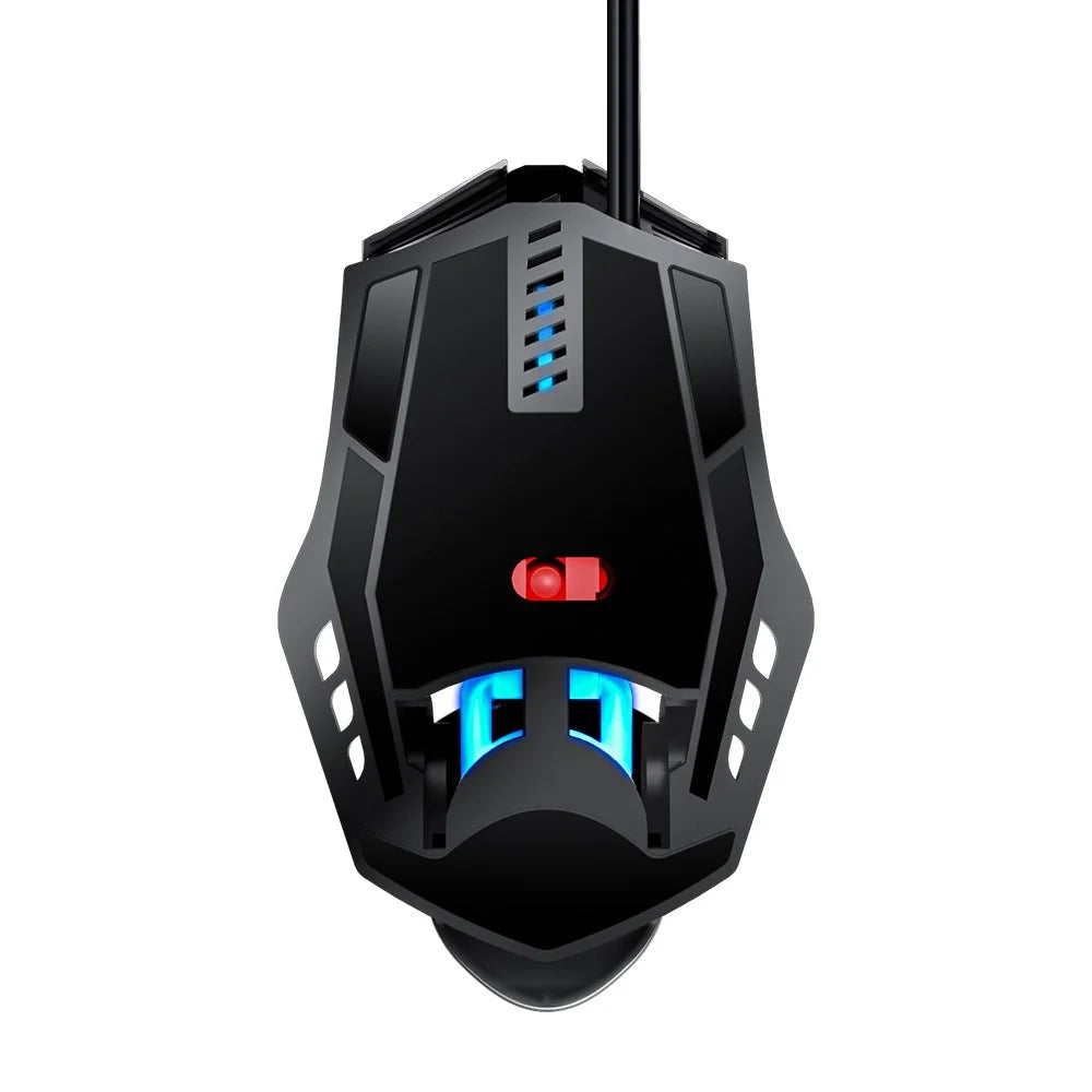 T-WOLF G530 Wired Mouse Colorful Luminous Gaming Mouse USB Port - Black - 7