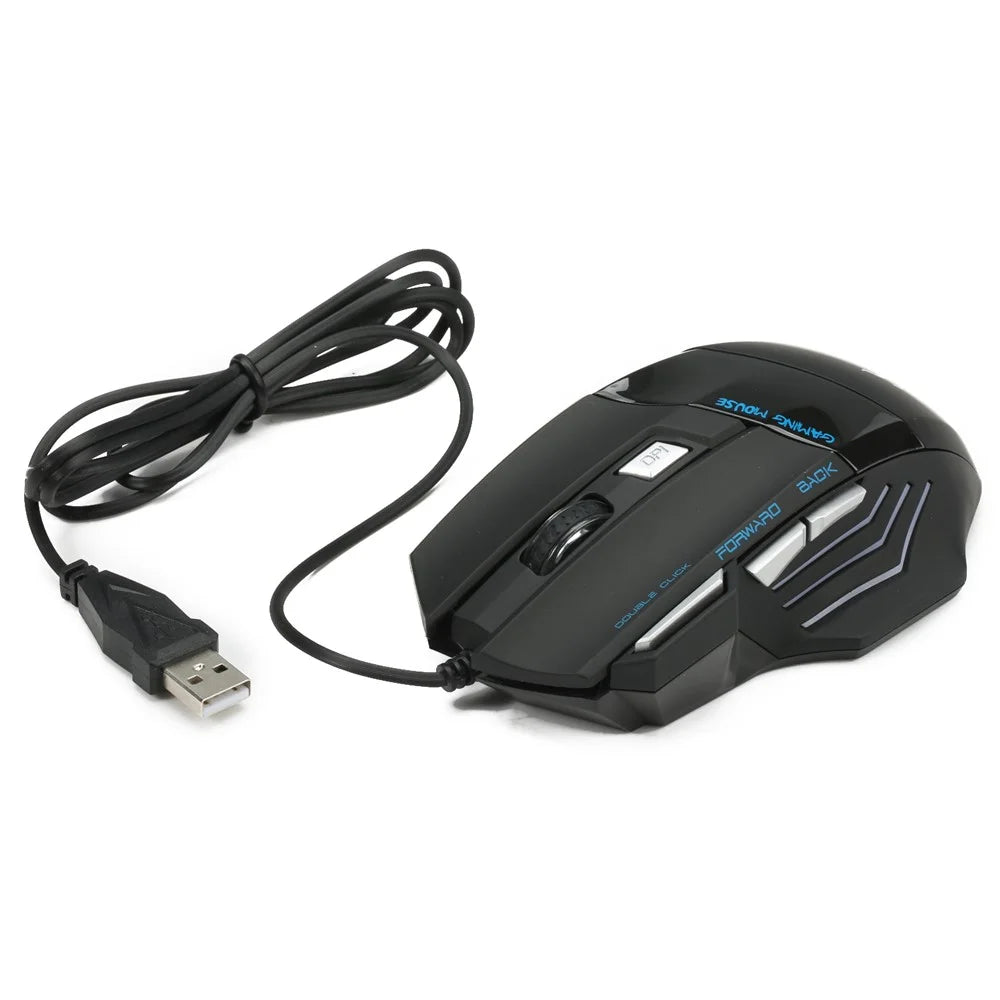 HXSJ A868 Adjustable DPI Colorful Light USB Wired Laptop Computer Ergonomic Gaming Mouse - 3