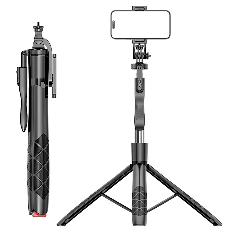 CYKE L16 1.8m Extendable Selfie Stick Pop-Up Tripod Stand with Wireless Remote for Live Streaming Photography - 1