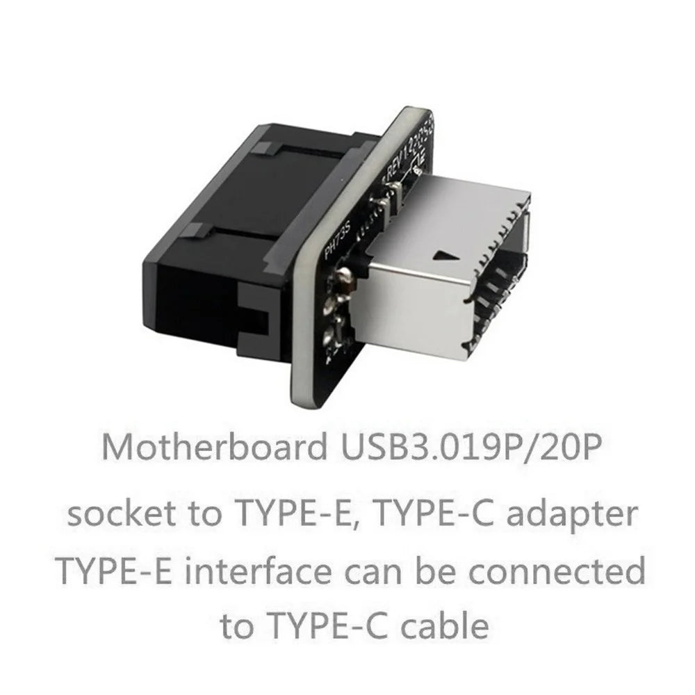 PH73S USB3.0 19P/20P to Type-E Vertical Motherboard Adapter Chassis Front Type-C Plug-in Port - 2