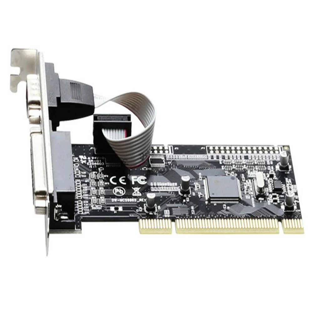 TXB086 Desktop Computer PCI to 1 Parallel and 1 Serial 25-pin / 9-pin Printer Interface Expansion Card - 5