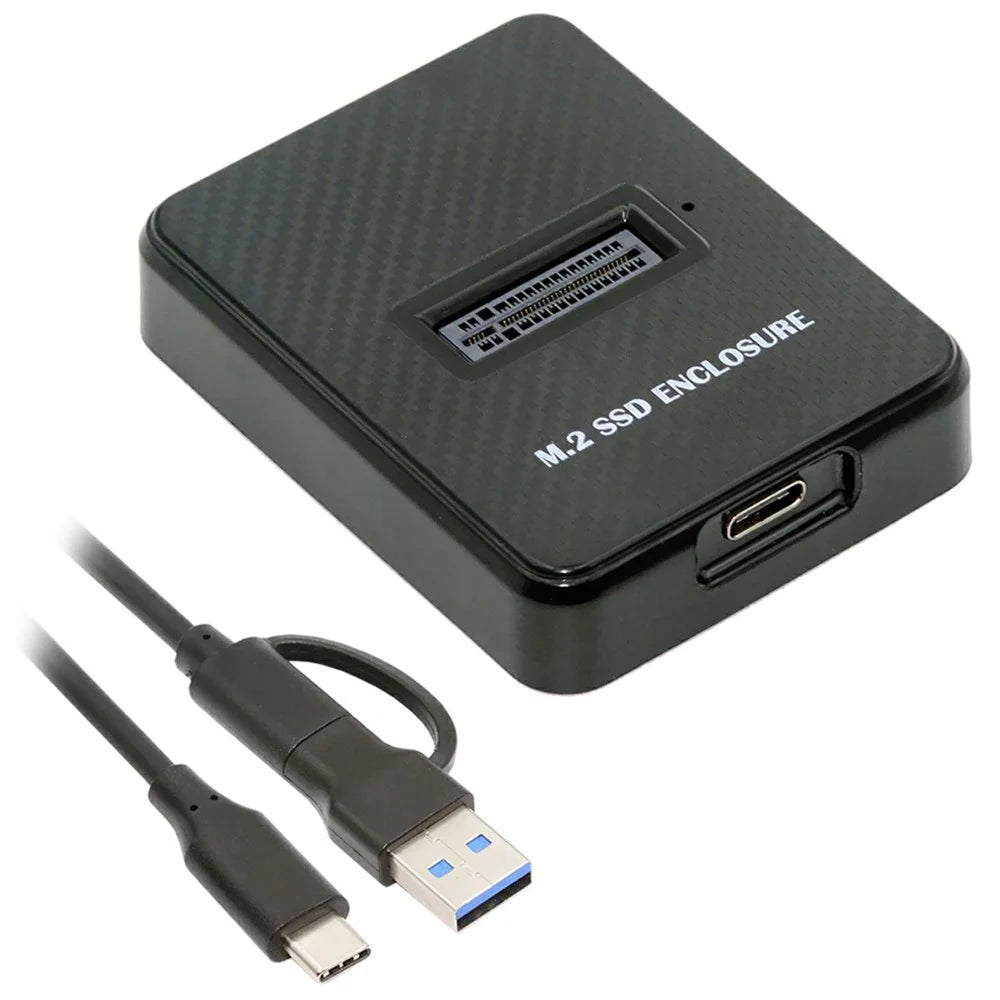 UC-015-10G USB3.0 Type-C to NVME M-Key M.2 NGFF SATA SSD Docking Vertical External PCBA Enclosure - 1