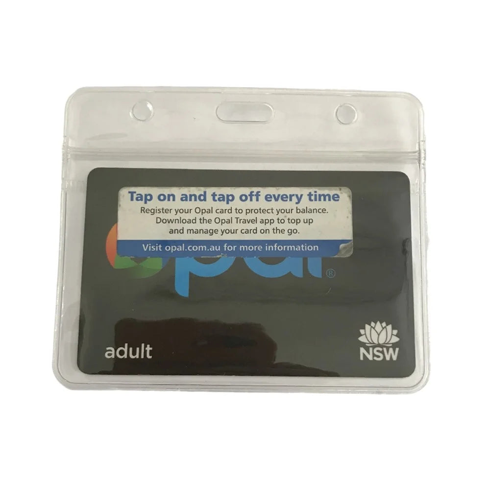 10Pcs Horizontal Clear Waterproof ID Card Holder PVC Sealable Protective Sleeve - 2