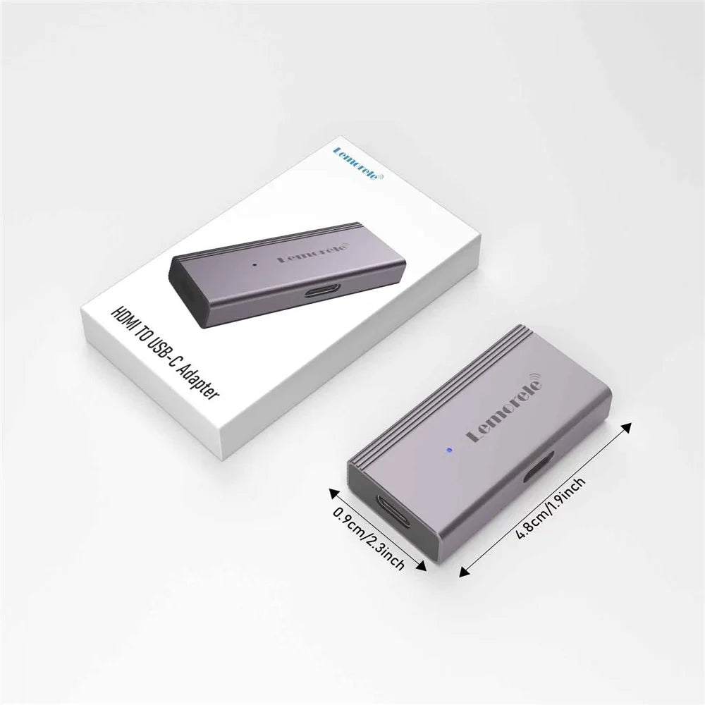 LEMORELE LD48L Type-C Video Capture Adapter 4K 60Hz HD Converter for Switch PS5 Steam Deck Gaming AR Glasses - Silver Grey - 7