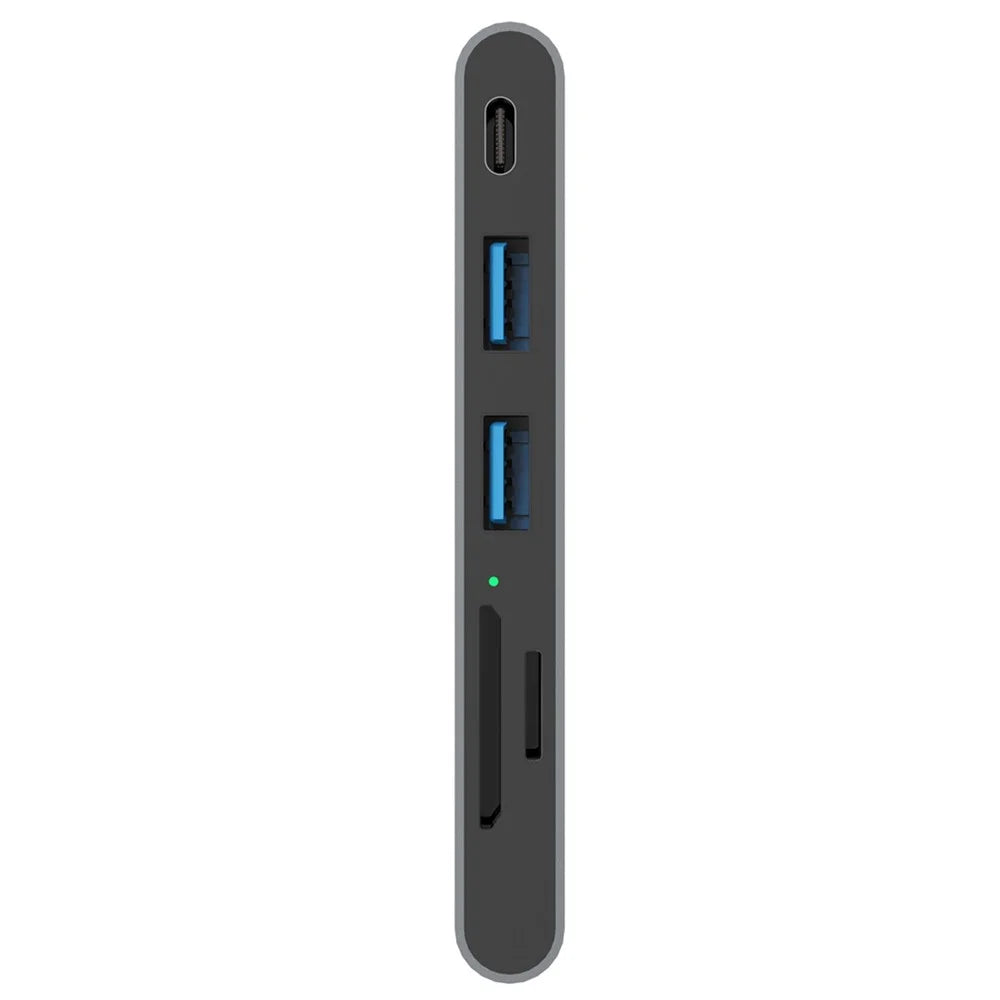 6-In-1 Multiport Adapter USB-C Hub to USB 3.0 + 40Gbps Thunderbolt Type-C + 2xCard Reader Slots + USB + Type-C Fast Charging for MacBook Pro Air - 2