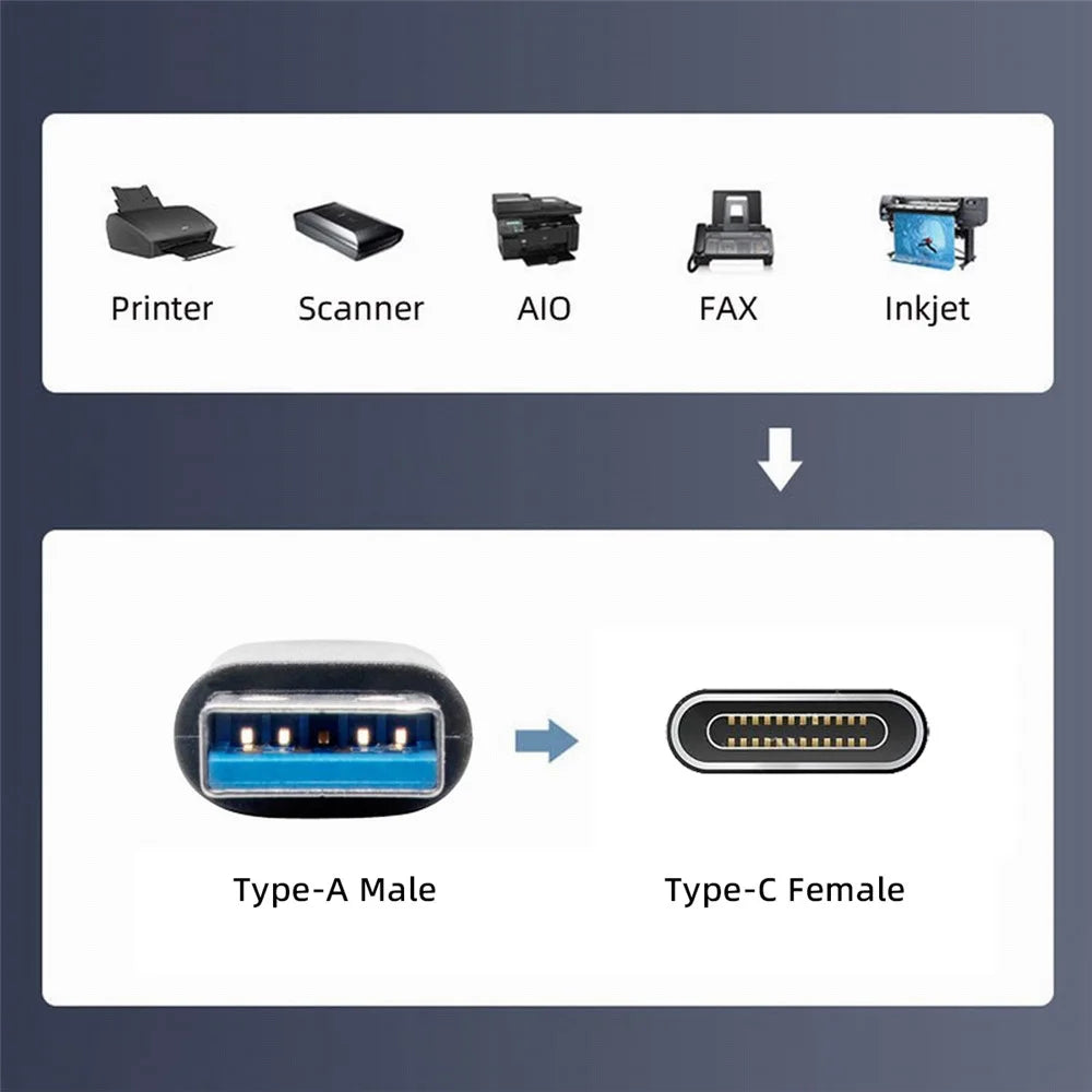 UC-029-TC002 USB 3.1 Type C Female to USB 3.0 Type-A Male 90 Degree Left Angled Flat Type 10Gbps Data 120W Power Adapter - 7