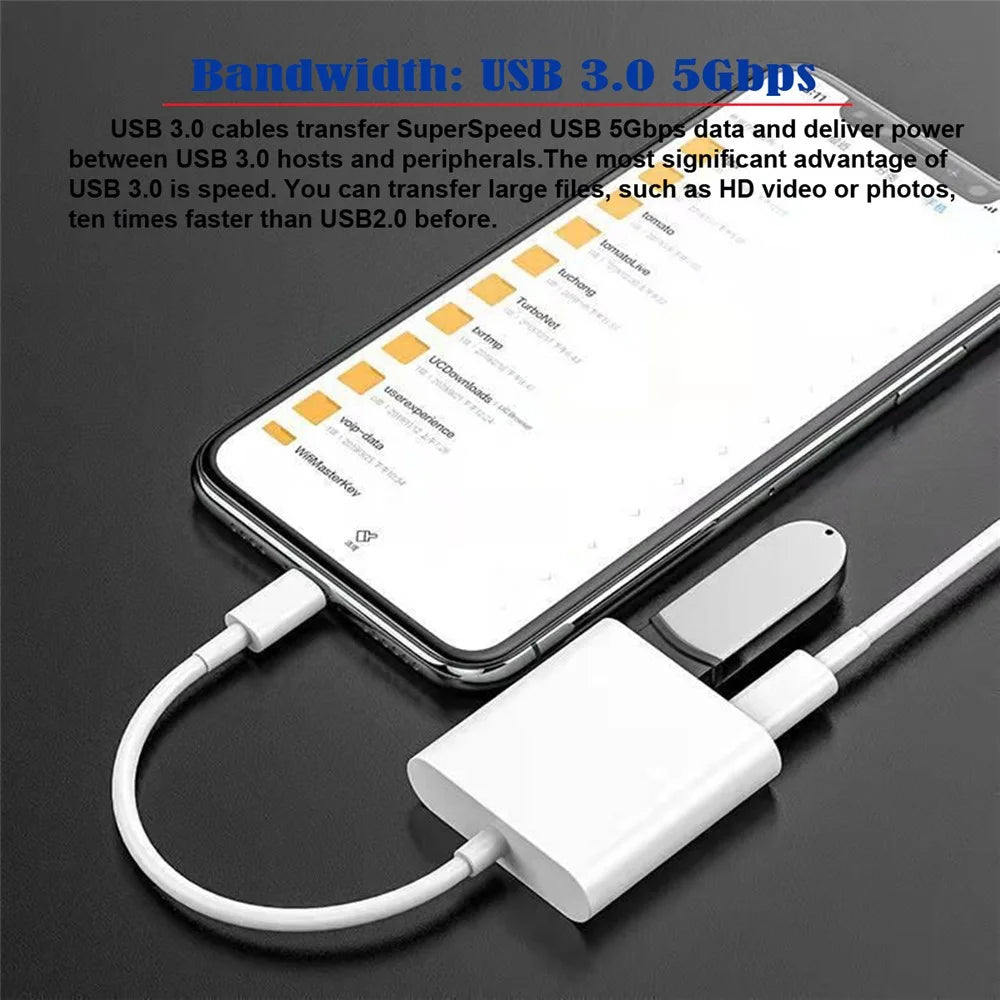 UC-155-TC002 Type-C to Type-A USB3.0 Female with PD Power Charge Adapter Compatible with Macbook Laptop Tablet Phone - 3
