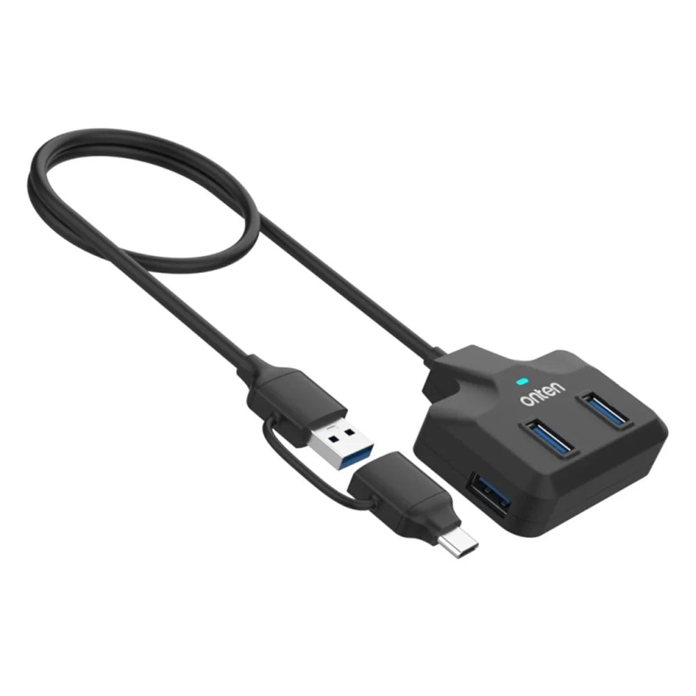 ONTEN OTN-UCA2310 USB3.0+USB2.0 4 Ports Type-C Hub with 0.5m Cable - 2
