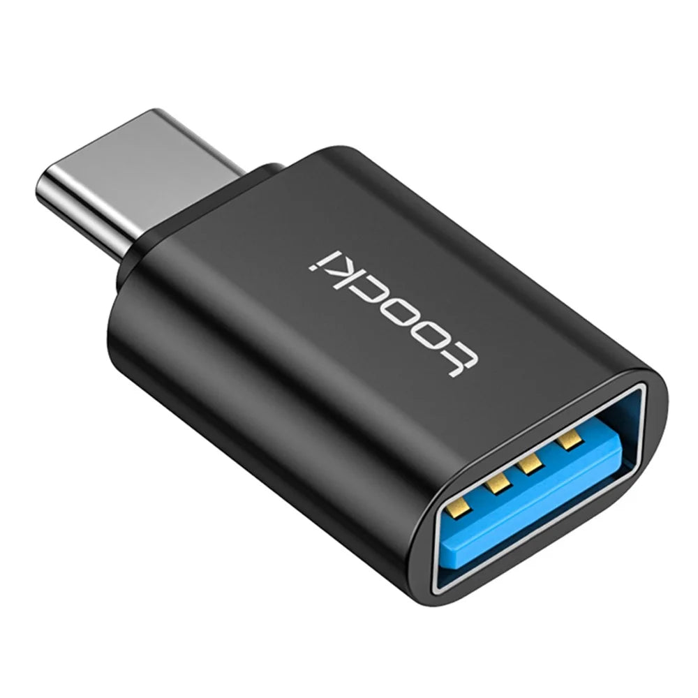 TOOCKI TQ-OTG01 5Gbps USB3.0 Female to Type-C Male Adapter Mini Converter - Black - 1