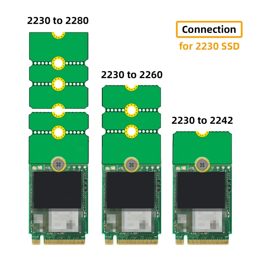 EP-031 2Pcs / Set M2 NGFF NVME M.2 Extended Adapter Transfer 2230 2242 2260 2280 Change to Long Size SSD - 4
