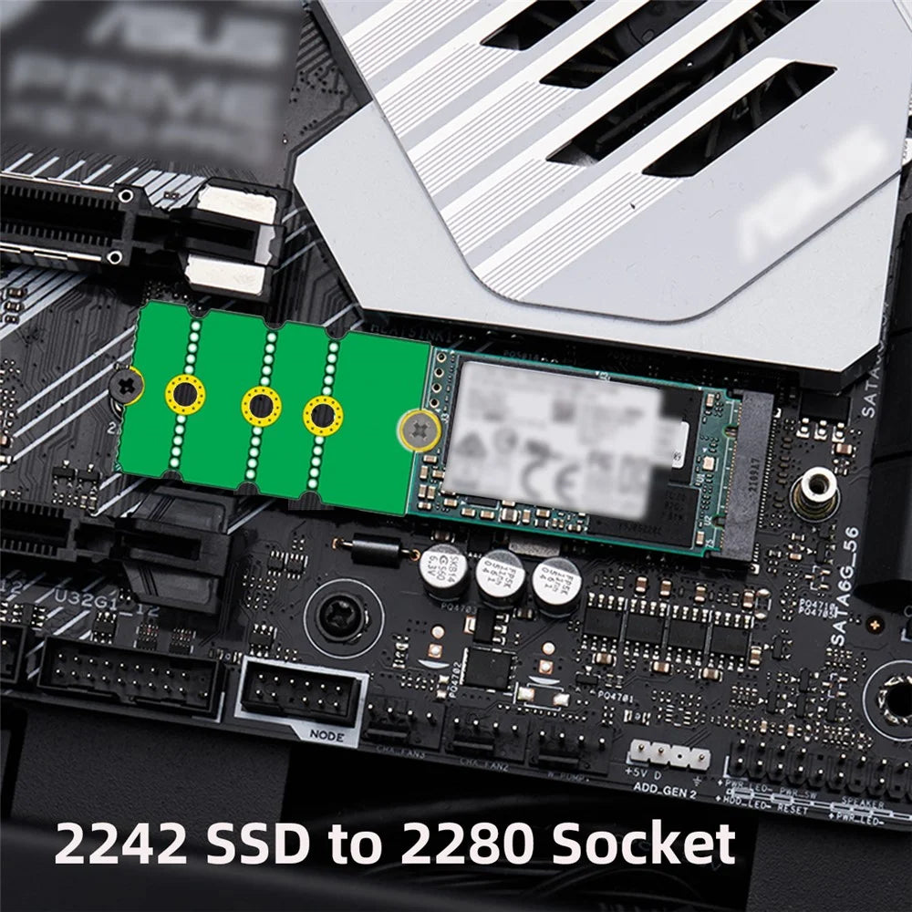 EP-031 2Pcs / Set M2 NGFF NVME M.2 Extended Adapter Transfer 2230 2242 2260 2280 Change to Long Size SSD - 7