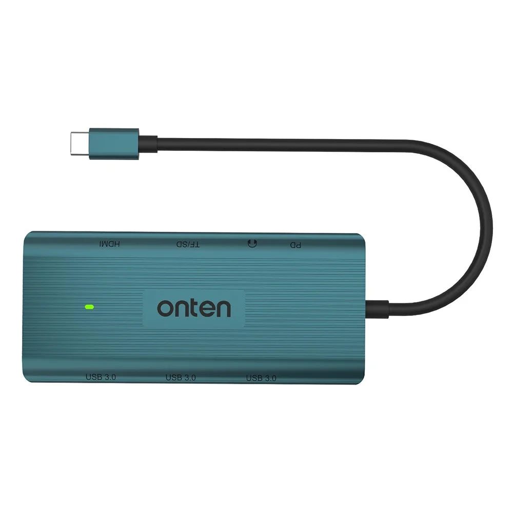 ONTEN UC961 9-in-1 Type-C to USB3.0*3+HD+SD+TF+Jack+PD 3.0+RJ45 USB Hub Docking Station - 2
