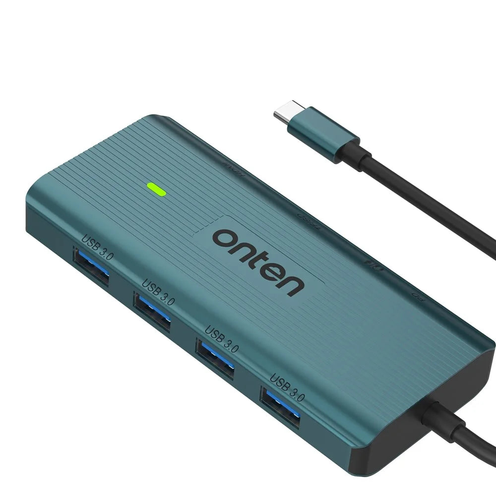 ONTEN UC962 10-in-1 Type-C to USB3.0*4+HD+SD+TF+Jack+PD 3.0+RJ45 USB Hub Docking Station - 2