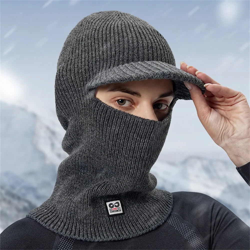 GOLOVEJOY DMZ111 Winter Outdoor Cycling Sunscreen Balaclava Cap Helmet Liner Neck Warmer Ski Hat - Dark Grey - 3