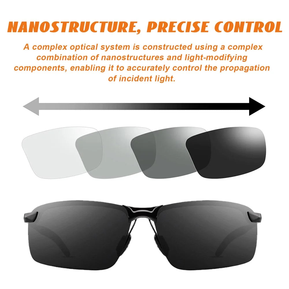 JUE-FISH JUC08-A001-1-WH1 Optical Sensing Glasses Outdoor UV Protection Polarized Sunglasses - 6