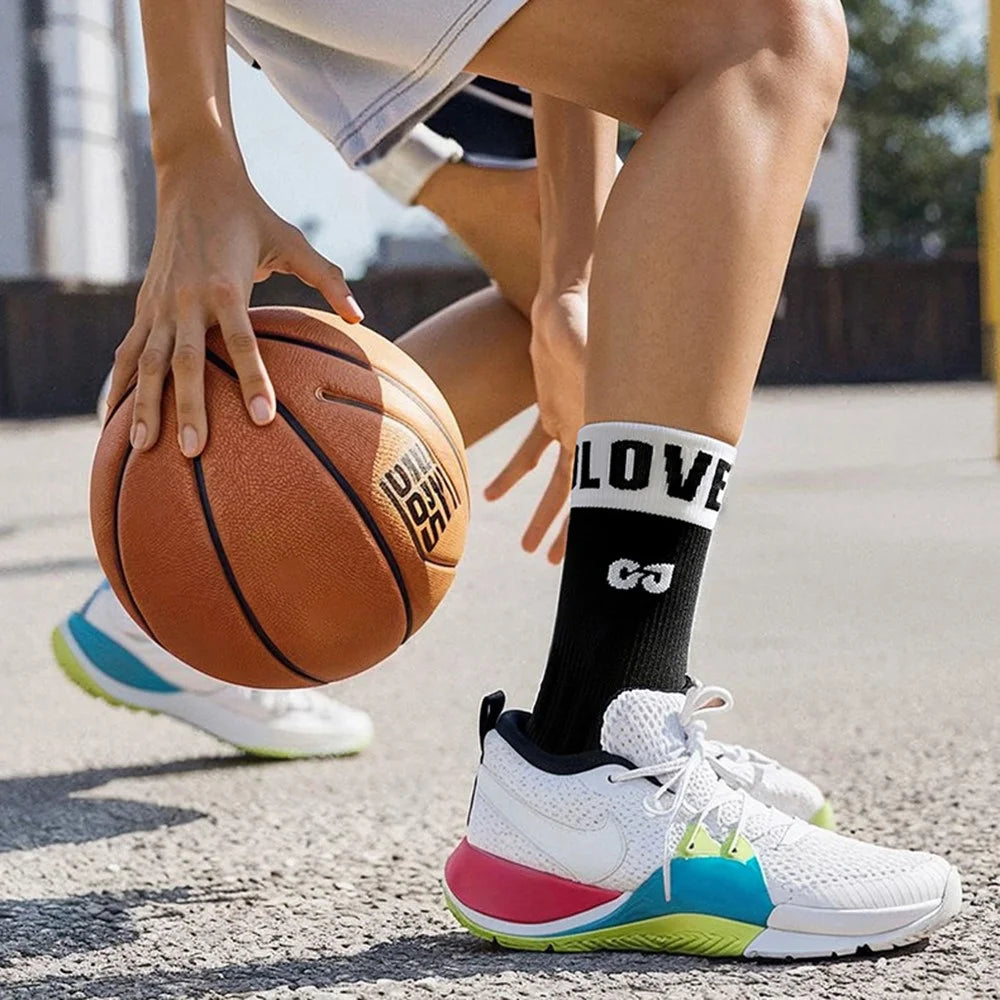 GOLOVEJOY DWZ15 1 Pair Outdoor Sports Socks Thickened Cotton Middle Tube Socks, Size: 40 - 44 - Dark Blue - 3