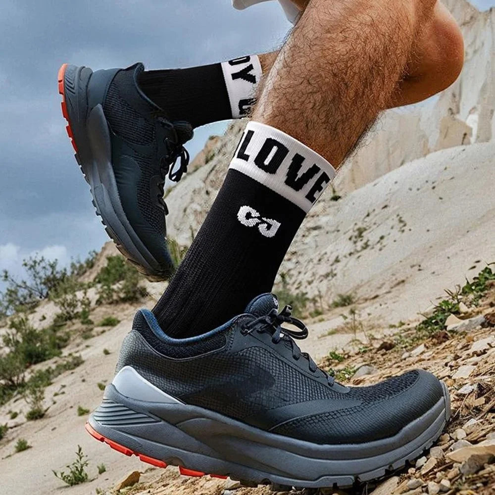 GOLOVEJOY DWZ15 1 Pair Outdoor Sports Socks Thickened Cotton Middle Tube Socks, Size: 40 - 44 - Dark Blue - 4