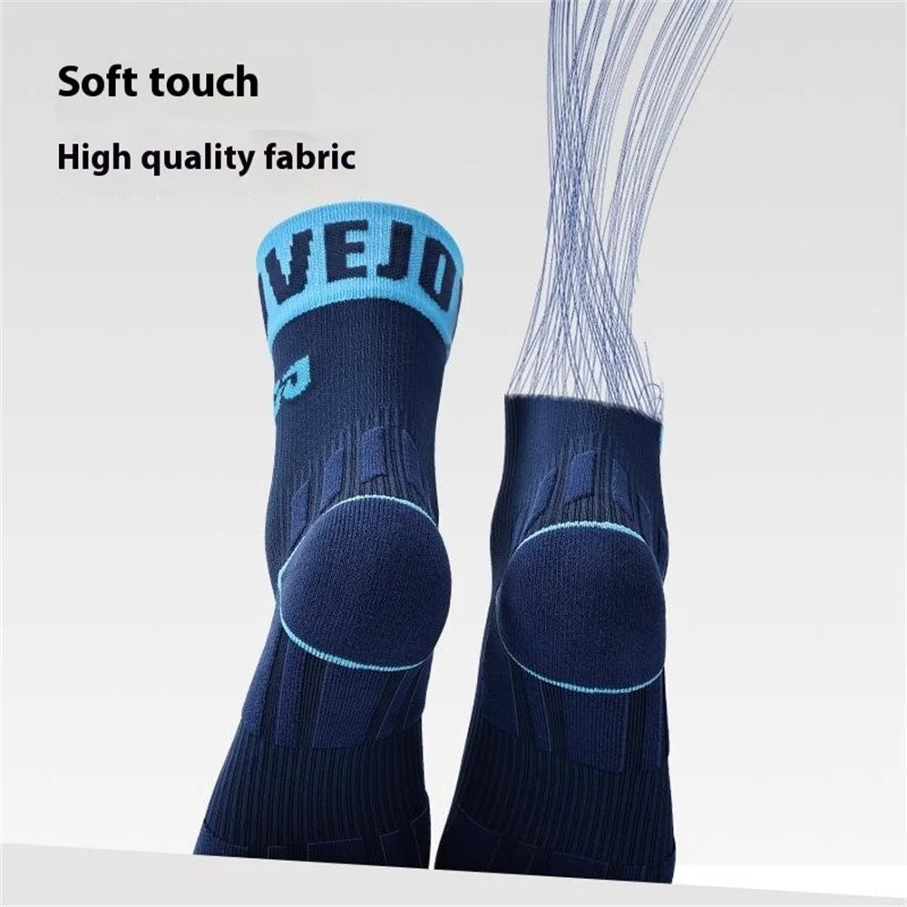 GOLOVEJOY DWZ15 1 Pair Outdoor Sports Socks Thickened Cotton Middle Tube Socks, Size: 40 - 44 - Dark Blue - 5