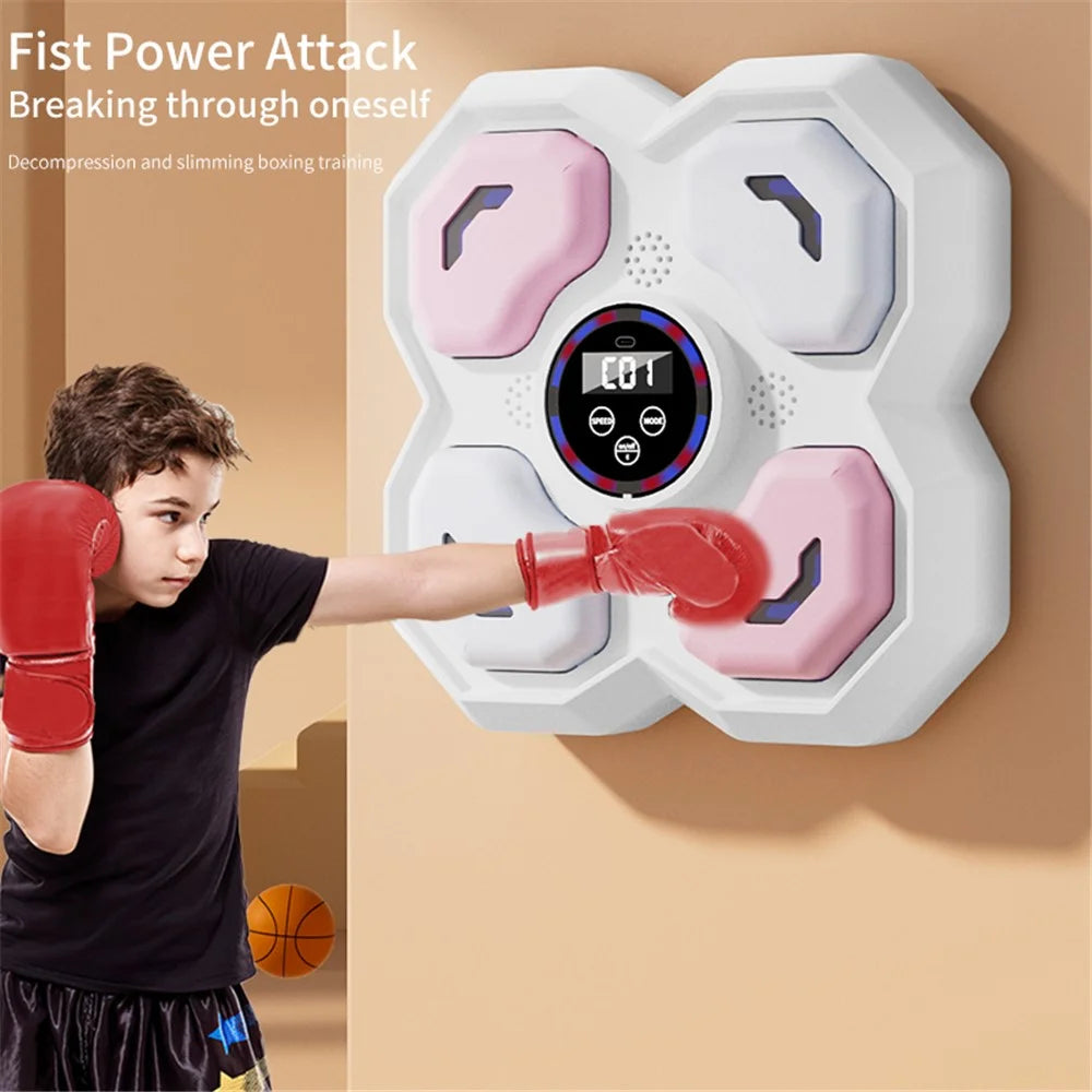 T-9612 9 Speed 5 Volume Children Smart Music Boxing Machine Reaction Training Wall Target - White - 2