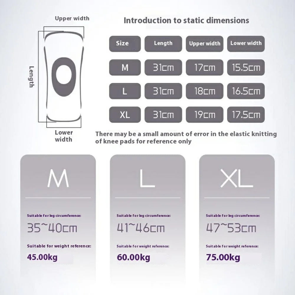 AOLIKES 7731 1Pc Basketball Knee Brace Silicone Padded Knee Support Running Knee Compression Sleeve - Navy Blue M - 6