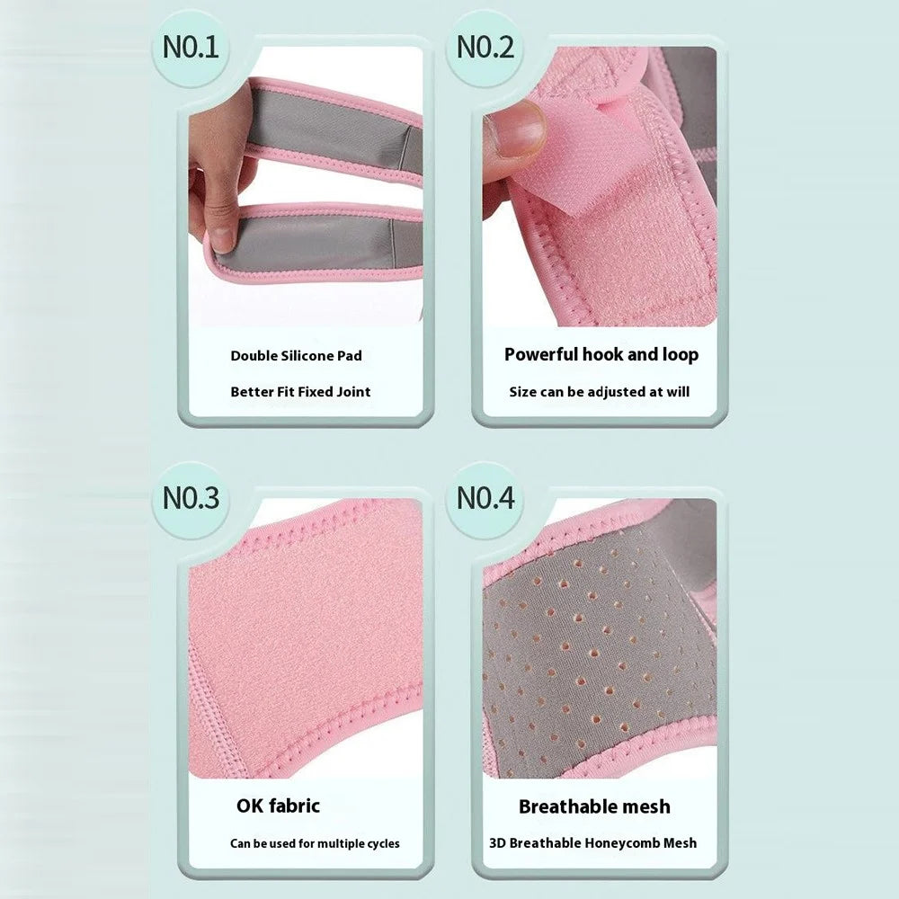 GOUNOD HJ0121 1Pc Sports Knee Brace Shock Absorption Patella Support Breathable Compression Knee Guard - Pink - 7