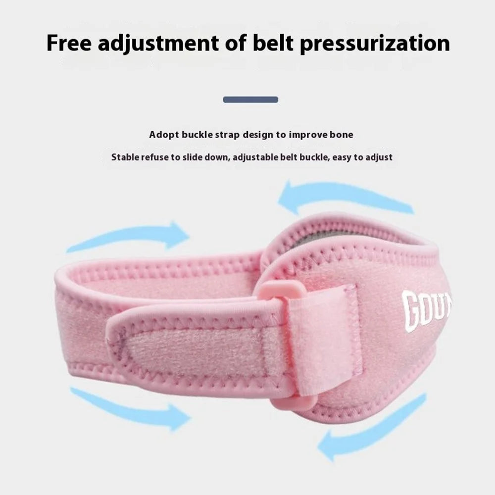 GOUNOD HJ089 1Pc Knee Brace Patella Support Strap Men Women Sports Running Fitness Compression Knee Protector - Pink - 6